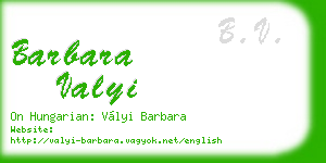barbara valyi business card