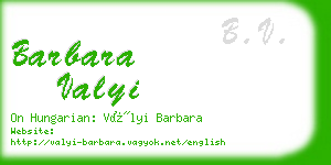 barbara valyi business card